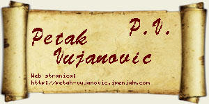 Petak Vujanović vizit kartica